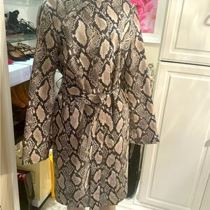 Choosy faux leather snake trench